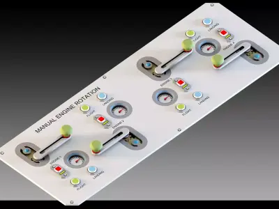Sci-Fi Control Panel Kit 3D model