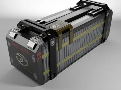 SCI FI CONTAINER 3D Low-poly 3D model