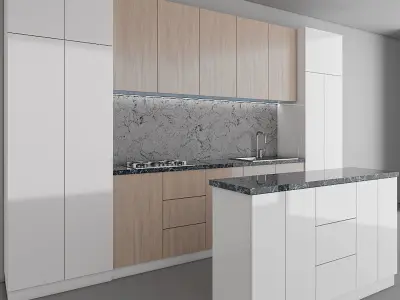 modern kitchen vol1 3D model