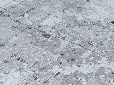 Phoenix Road Network and Streets 3D model