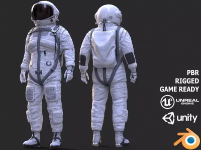 CS01 Space Suit LITE VERSION Low-poly 3D model