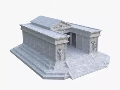 TEMPLE OF GEMINI - Templo de Geminis - Casa de Geminis Low-poly 3D model