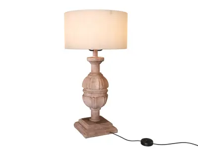 Wooden desk lamp 3D model purchase