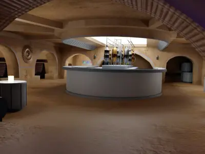 Star Wars Cantina Interior 3D model Low-poly 3D model