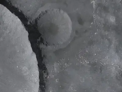 Moon crater Terrain 3D model