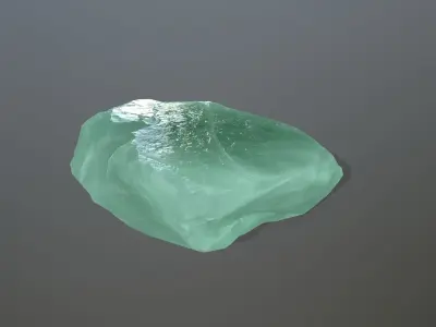 Ice Set aquamarine crystal Low-poly 3D model buy