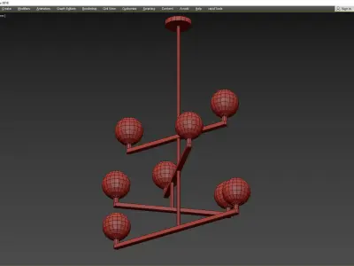 GAMBIT CHANDELIER Low-poly 3D model