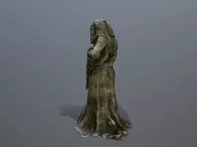 old statue Low-poly 3D model