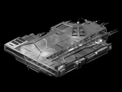 Spaceship - indoor - floor 3D model