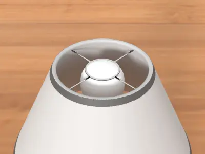 Modern Metal Table Lamp Low-poly 3D model