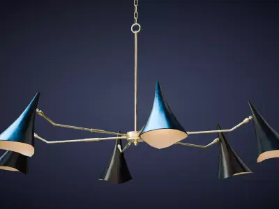 Library Chandelier Low-poly 3D model