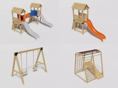 Playground pack v1 Low-poly 3D model