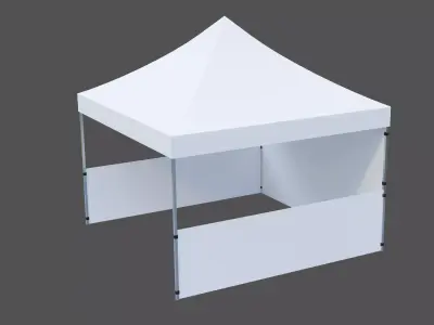 Customizable Pop Up Tent Low-poly 3D model