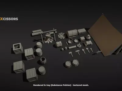 Low Poly Survival  36 Game Ready Assets Vol 1 Low-poly 3D model