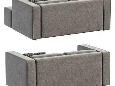 Corner and Straight Aront Mini Sofa 3D model