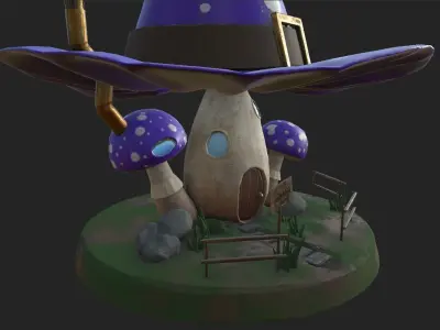 Witch House Low-poly 3D model Low-poly 3D model