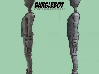 BurgleBot  Low-poly 3D model
