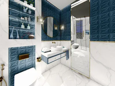  INTERIOR DESIGN OF A BATHROOM 3D model