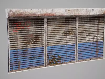 Roller Shutter Door Low-poly 3D model