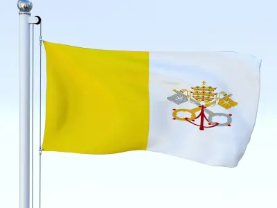 All European Flag Pack Low-poly 3D model