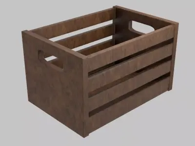 Game-Ready Wooden Crate 3D model