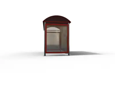 Modern bus stop Low-poly 3D model buy