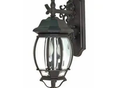 Gillian Beveled Glass Outdoor Wall Lantern - 3 Colour 3D model