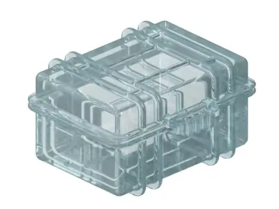 Transparent Luggage Case Toy 3D model