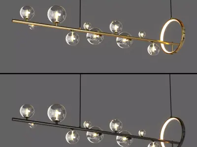 Minimalist led pendant SUNMEIYI Low-poly 3D model