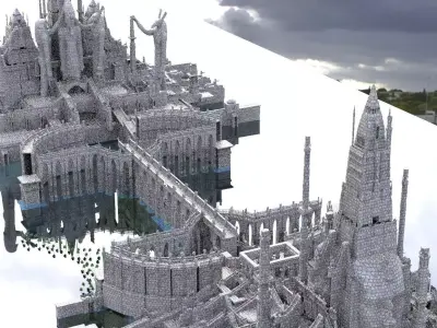 Atlantis City Structures 3D model