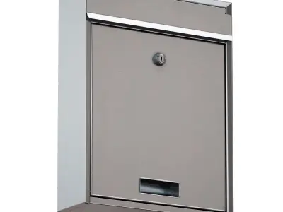 Stainless steel mailbox 3D model