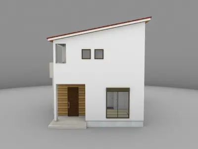 House model for background 33 Low-poly 3D model