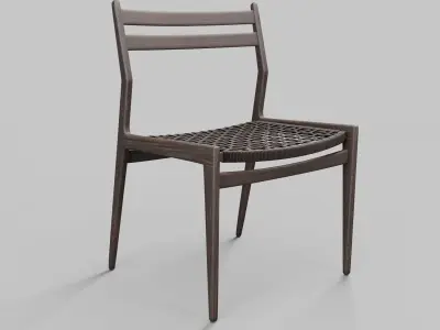 Woven Rope Indoor- Outdoor Dining Chair 3D model