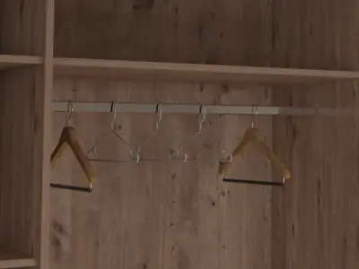 wardrobe with sliding doors 3D model