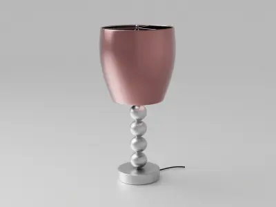 Metallic Table lamp Low-poly 3D model