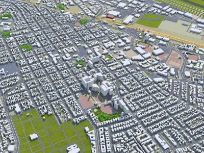 Santa Clara California USA 20km Low-poly 3D model