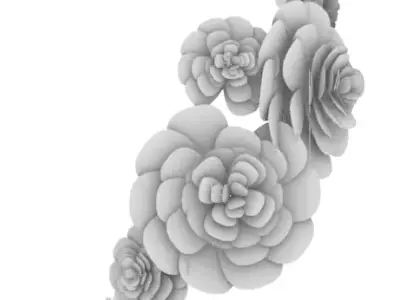 flower 3d model  3D print model