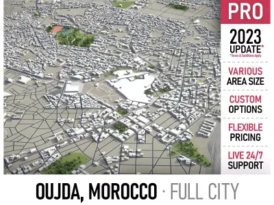 Oujda  Low-poly 3D model
