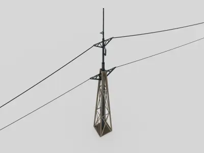 Transmission power lines 3D model