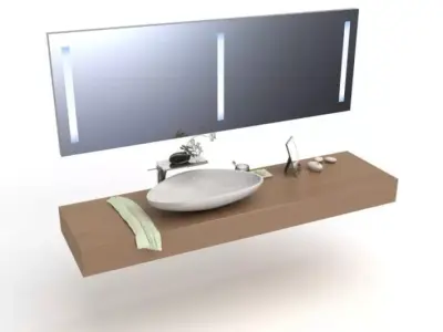 Modern Complete Bathroom Fixture Set 3D model