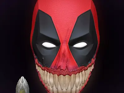 Venomized Deadpool Venom MAshup 3D DIGITAL DOWNLOAD 3D print model