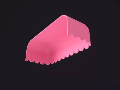 Stylized Pink Awning 3D model