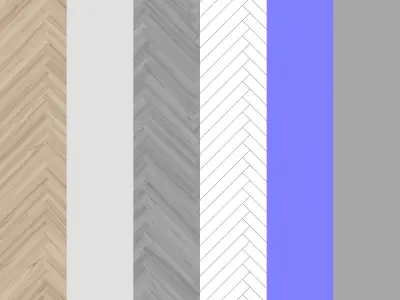 Parquet - Laminate - Wooden floor 3D model 2