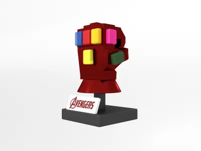 Lego Infinity Gauntlet v3 003 Low-poly 3D model