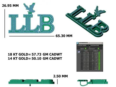 Eagle Custom Name Pendant 3D print model
