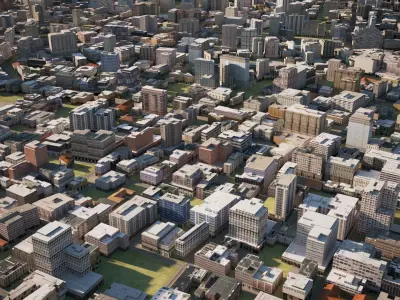 City 11 Low-poly 3D model