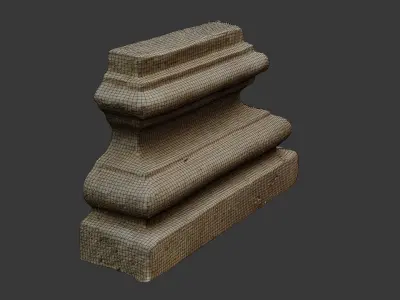 Architectural Concrete Molding 3D Scan Low-poly 3D model