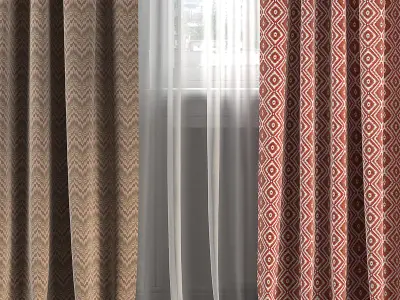 Curtain Set 216 3D model