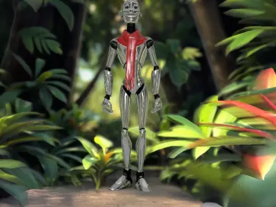 Friendly Robot Character model pack Low-poly 3D model