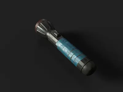 Flashlight Low-poly 3D model 13